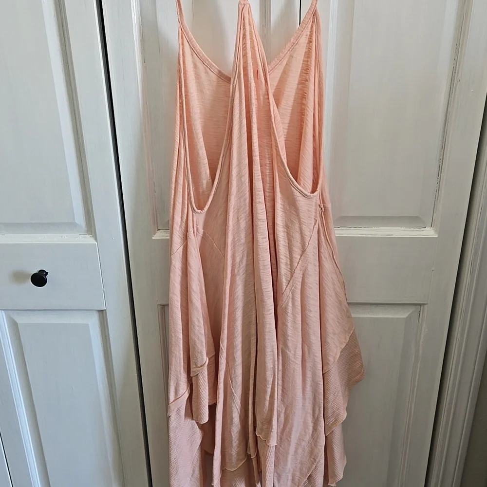 We The Free Light Pink Strappy V-Neck Swing Dress - Picture 4 of 6